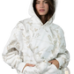 Oversized Leafy Camouflage Lantern Sleeve Hoodie