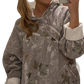 Oversized Leafy Camouflage Lantern Sleeve Hoodie