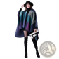Oversized Plaid Woolen Cape Geometric Travel Shawl