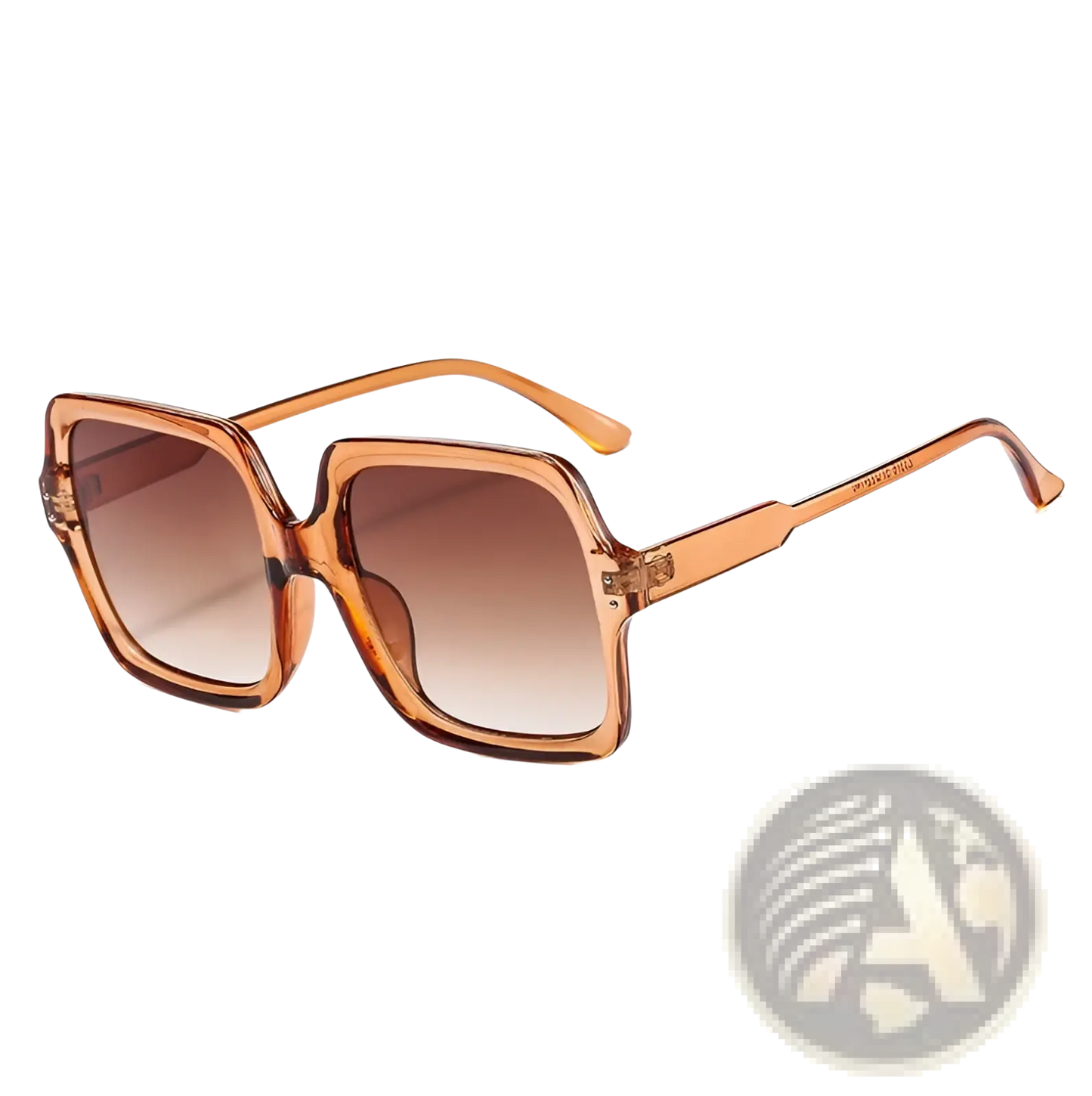 Oversized Square Fashion Sunglasses with Translucent Frames