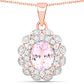 4.26 Carat Genuine Kunzite and White Topaz .925 Sterling Silver Pendant