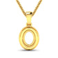 0.18 Carat Genuine White Diamond 14K Yellow Gold Semi Mount Pendant - holds 8x6mm Oval Gemstone