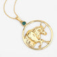 0.23 Carat Genuine Emerald .925 Sterling Silver Pendant