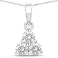 0.51 Carat Genuine Lab Grown Diamond 14K White Gold Pendant