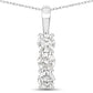 0.75 Carat Genuine Lab Grown Diamond 14K White Gold Pendant