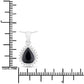 2.09 Carat Genuine Blue Sapphire and White Diamond 14K White Gold Pendant