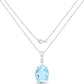 11.25 Carat Genuine Swiss Blue Topaz .925 Sterling Silver Pendant