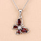 0.80 Carat Genuine Garnet .925 Sterling Silver Pendant