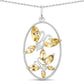 2.30 Carat Genuine Citrine .925 Sterling Silver Pendant