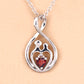 0.14 Carat Genuine Garnet .925 Sterling Silver Pendant
