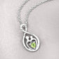 0.15 Carat Genuine Peridot .925 Sterling Silver Pendant