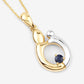 0.19 Carat Genuine Blue Sapphire .925 Sterling Silver Pendant