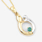 0.17 Carat Genuine Emerald .925 Sterling Silver Pendant