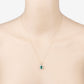 1.36 Carat Genuine Zambian Emerald and White Diamond 10K Yellow Gold Pendant