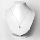 0.83 Carat Genuine Zambian Emerald and White Diamond 10K White Gold Pendant