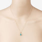 0.83 Carat Genuine Zambian Emerald and White Diamond 10K Yellow Gold Pendant