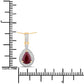 1.01 Carat Genuine Ruby and White Diamond 14K Yellow Gold Pendant