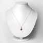 1.98 Carat Genuine Ruby and White Diamond 14K Yellow Gold Pendant