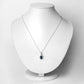 1.72 Carat Genuine Blue Sapphire and White Diamond 14K White Gold Pendant