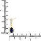 0.85 Carat Genuine Blue Sapphire and White Diamond 14K Yellow Gold Pendant
