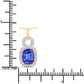 2.23 Carat Genuine Tanzanite and White Diamond 14K Yellow Gold Pendant
