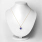 2.66 Carat Genuine Tanzanite and White Diamond 14K Yellow Gold Pendant