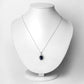 4.63 Carat Genuine Blue Sapphire and White Diamond 14K White Gold Pendant