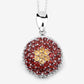 4.57 Carat Genuine Citrine and Garnet .925 Sterling Silver Pendant
