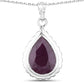 14.10 Carat Genuine Ruby .925 Sterling Silver Pendant