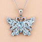 4.84 Carat Genuine Swiss Blue Topaz .925 Sterling Silver Pendant