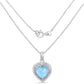 7.36 Carat Genuine Blue Topaz and Tanzanite .925 Sterling Silver Pendant
