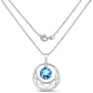 8.75 Carat Genuine Swiss Blue Topaz .925 Sterling Silver Pendant