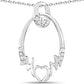 0.14 Carat Genuine White Diamond .925 Sterling Silver Pendant