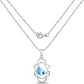 4.60 Carat Genuine Swiss Blue Topaz .925 Sterling Silver Pendant