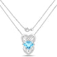4.65 Carat Genuine Swiss Blue Topaz .925 Sterling Silver Pendant