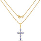 14K Yellow Gold Plated 0.84 Carat Genuine Tanzanite .925 Sterling Silver Pendant