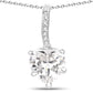 4.46 Carat Genuine White Cubic Zirconia .925 Sterling Silver Pendant