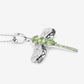 1.98 Carat Genuine Peridot and White Topaz .925 Sterling Silver Pendant