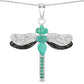 1.87 Carat Genuine Zambian Emerald and White Topaz .925 Sterling Silver Pendant
