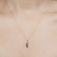 0.40 Carat Genuine Blue Sapphire and White Diamond 14K Yellow Gold Pendant