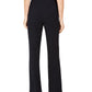 Calvin Klein Women's High-Rise Buttoned-Waist Dress Pants Navy Size 10 Petite