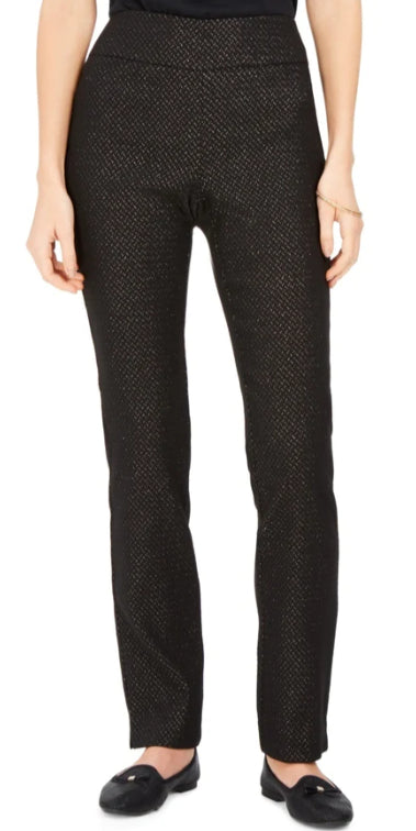 Charter Club Women's Petite Pull-On Ponte-Knit Pants Black Size 6 P