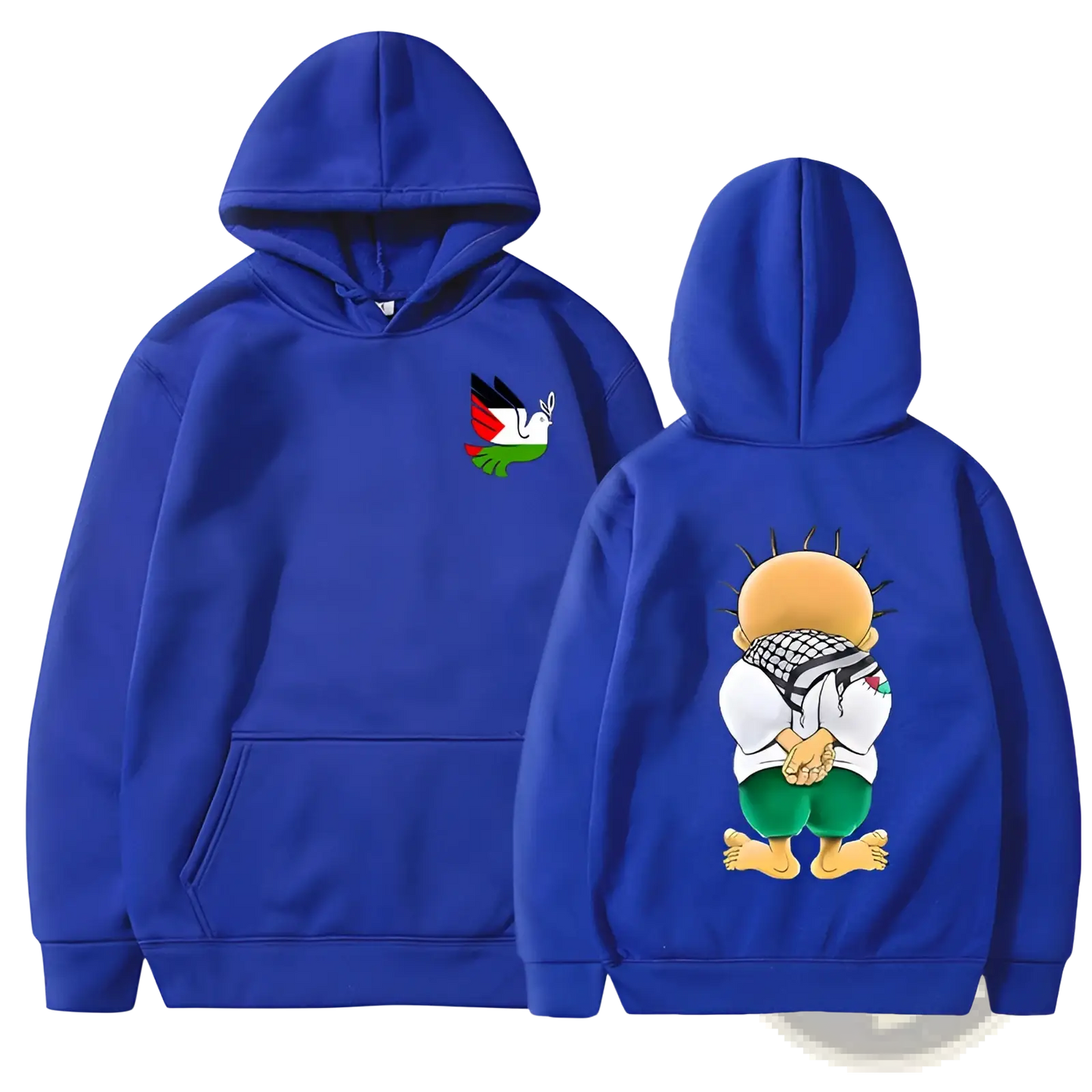 Peace Dove Palestinian Keffiyeh Graphic Streetwear Hoodie