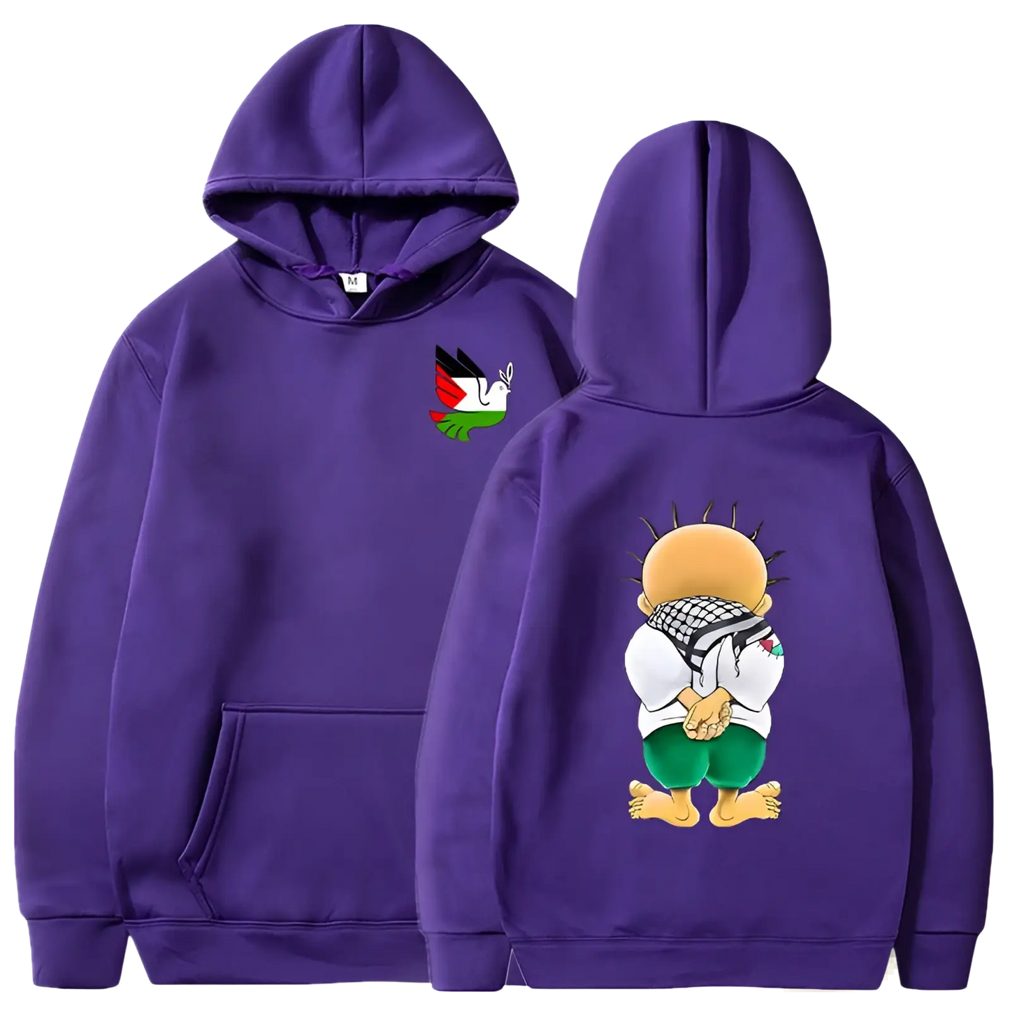 Peace Dove Palestinian Keffiyeh Graphic Streetwear Hoodie