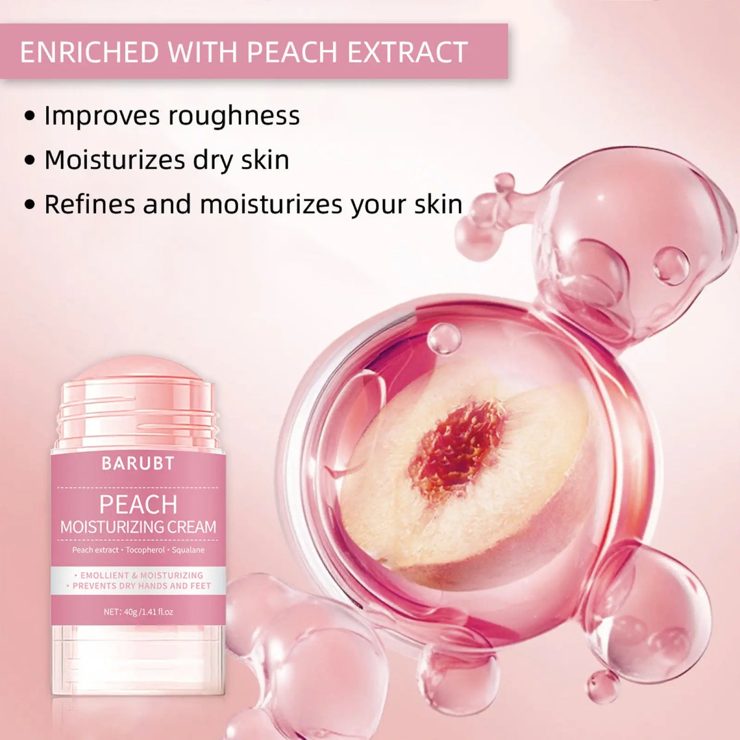 Peach Moisturizing Hand and Foot Care Cream Stick 72g