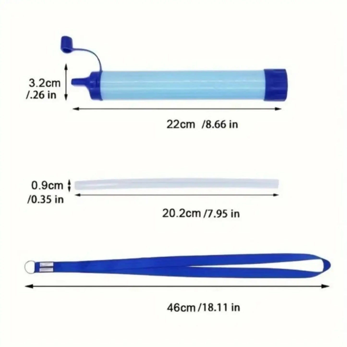 Personal Water Filter for Hiking and Emergency