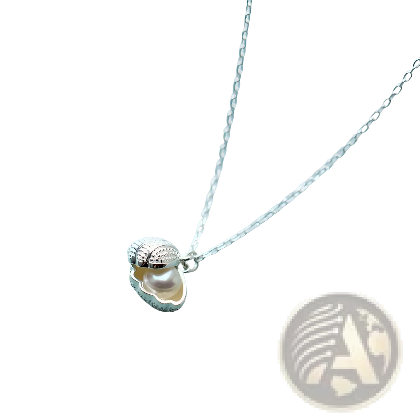 Personalized S925 Silver Shell and Pearl Pendant Necklace