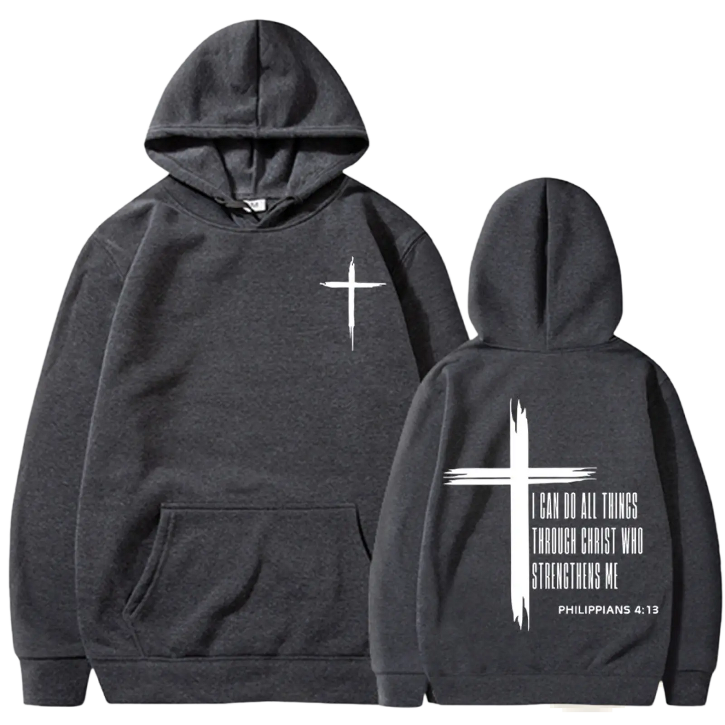 Philippians 4:13 Cross Graphic Men's Pullover Hoodie