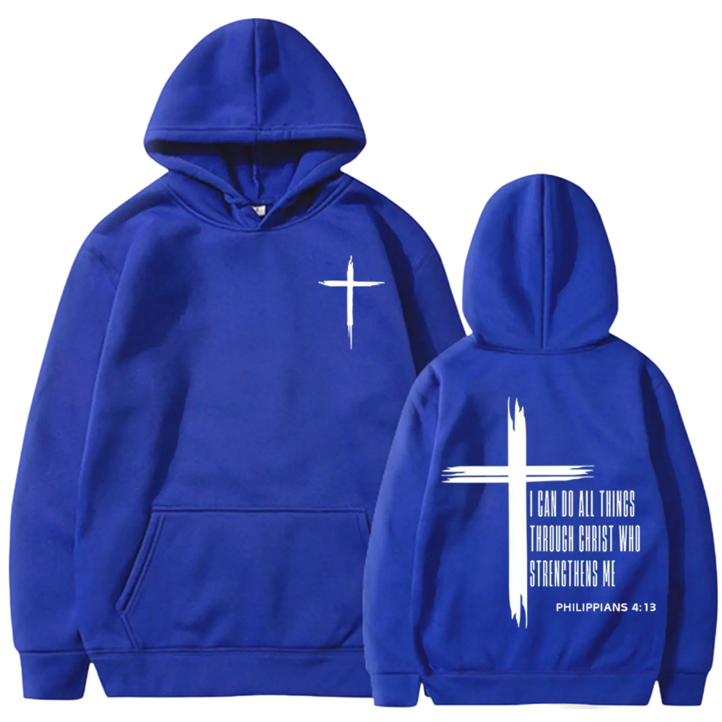 Philippians 4:13 Cross Graphic Men's Pullover Hoodie