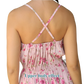 Pink Floral Ruffled Maxi Dress with Gathered Bodice
